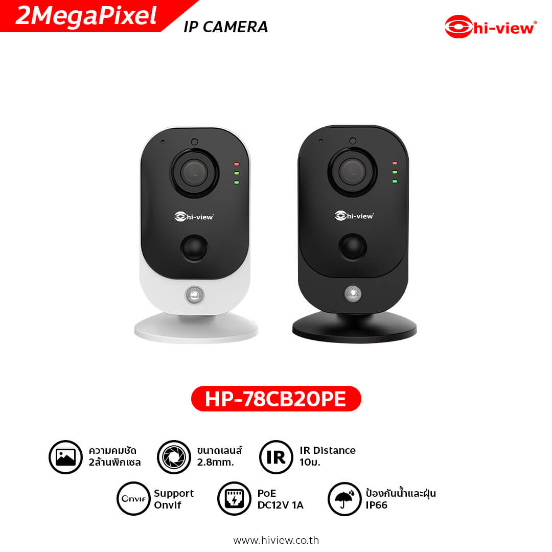 HP-78CB20PE กล้อง IP CUBE ตั้งโต๊ะ พูดคุยผ่านกล้องได้